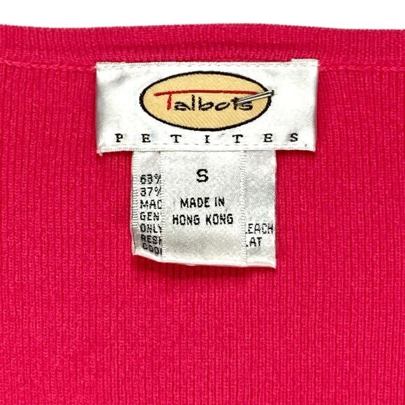 Talbots Cardigan Womens S Dark Pink Classic Academia Smart Casual Preppy Sweater - Picture 16 of 16